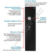 Quicktec Larger and Deeper Rifle Safe, New and Improved Gun Safe for 5-6 Rifles and Shotguns for Home, Quick Access Gun Cabinet (w or w/o Scope) with Lockbox Silent Mode Quicktec