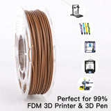 AMOLEN Wood Filament Bundle 3D Printing Filament Wood Sets,Walnut,Cherry Wood,Bamboo Wood,Ebony Black Wood,3D Printer Filament,PLA Filament 1.75mm,200g/Spool AMOLEN