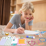 2-Pack DIY Journal Kit for Girls Ages 8-14 Year Old, Birthday Christmas Gifts for Teen Girls, 70+ Pcs Art & Crafts, Scrapbook & Diary Supplies Toy Set Trendy Stuff for Kids ADUSRIZ