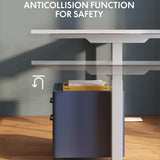 SANODESK 71-Inch Large Dual Motor L-Shaped Electric Height Adjustable Standing Desk - Reversible Panel - White Top/White Frame - Ideal for Gaming, Home Office or Computer Workstation SANODESK