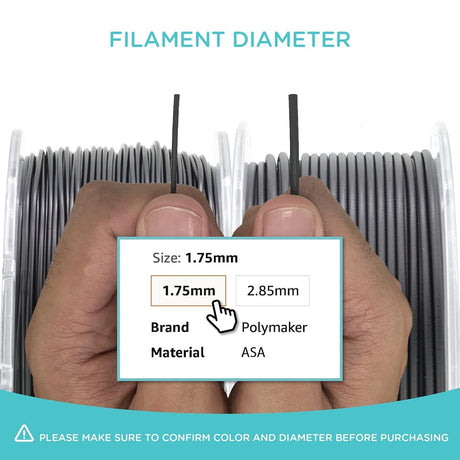 Polymaker ASA Filament 1.75mm Pop Green, 1kg ASA 3D Printing Filament, Heat & Weather Resistant - ASA 3D Printer Filament Perfect for Printing Outdoor Functional Parts POLYMAKER
