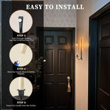 Wall Candle Holder Set of 2, Stylish Black Metal Wall Mount Candle Sconces, Modern Wall Decoration for Living Room, Farmhouse, Fireplace, and Weddings Batoslee