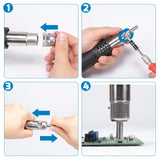 WEP 8858-V Hot Air Rework Station Kit with Compact Size, Integrated Nozzle Holder, 3 Nozzles, 2 Tweezers, Adjustable Temperature& Air Volume, PID Program, °C/°F Conversion and More WEP