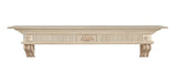 Pearl Mantels ARYB72416 Elegantly Detailed Wood Mantel Shelf, 72", Unfinished Pearl Mantels