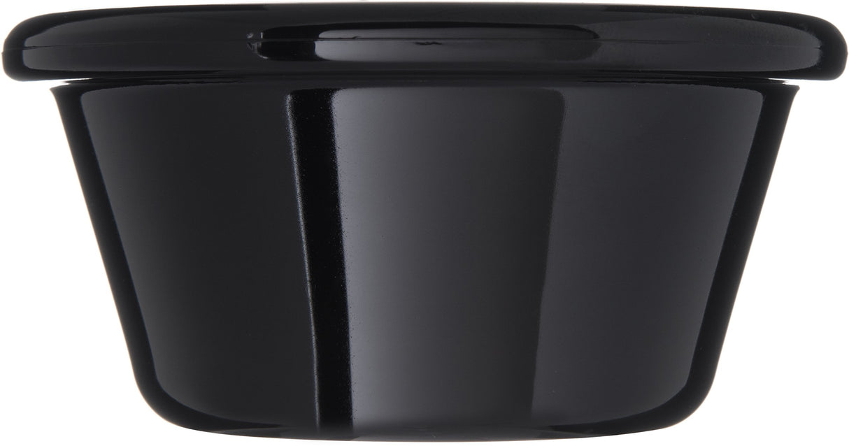 Carlisle FoodService Products 4312303 SAN Smooth Fluted Ramekin, 3 oz Capacity, 1.43" Height, Black (Case of 48) Carlisle FoodService Products