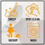 Machine Washable Boxes Design Non-Slip Rubberback 3x10 Traditional Runner Rug for Hallway, Kitchen, Bedroom, Living Room, 2'7" x 9'10", Boxes Multicolor Ottomanson