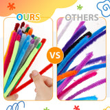 Caydo 200 PCS Thick Pipe Cleaners Craft Supplies Multi-Color Chenille Stems for Art and Craft Projects Creative DIY Decorations (12inch x 6mm) Caydo
