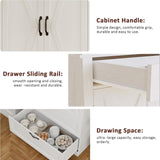 IDEALHOUSE Kitchen Pantry Cabinet with Doors and Shelves, Freestanding Tall Kitchen Cabinet with Microwave Stand, Hutch Cabinet for Kitchen, Living Room, Bathroom, White IDEALHOUSE