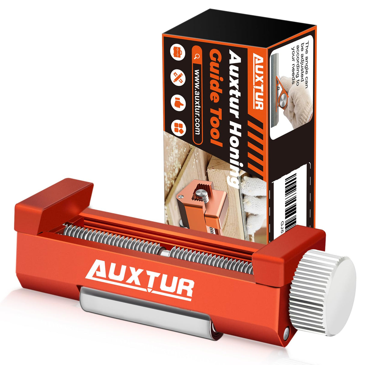 AUXTUR Honing Guide for Woodworking,Honing Steel Center Sharpening Holder,Complete Sharpening System Woodworking Tools for Chisel Sharpening and Plane Restoration (guide tool) AUXTUR
