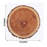 Efavormart 6 Pack | 13" Rustic Natural Wood Slice Design Disposable Serving Trays, Round Farmhouse Paper Charger Plates Efavormart.com