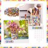 LemonRoad 2 Set DIY Mosaic Vase Kit Gifts for Adults Acrylic Cylinder Vases Arts and Crafts Kit with Complete Craft Accessories Supplies for Handmade Home Decor Painting Mosaic Lovers Birthday Gifts LemonRoad