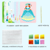Mystoneer Poke Art Kits for Kids, Fabric Art Frenzy for Kids, Enchanted Fabric Art Set Crafts for Girls Ages 4-8, 6-8, 8-12, 5, 6, 7, 8, 10 (C-Fairy Tale Kingdom) Mystoneer