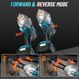 Seesii Cordless Impact Wrench, 900N.m(665ft-lbs) Power Impact Gun 1/2 Inch, 4.0Ah Battery, 3300RPM Impact Wrench, 6 Sockets, Electric Impact Driver for Home Car Truck Mower Father Dad Husband Seesii