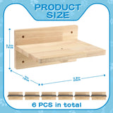 Lenwen Set of 6 Cat Wall Steps Shelf Shelves Wood Cat Climbing Shelves for Cat Mounted Furniture Cat Wall Bed Wood Cat Stairs with Non Slip Felt for Springboard Playing(Classic) Lenwen