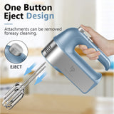 Hand Mixer Electric, 450W Kitchen Mixers with Scale Cup Storage Case, Turbo Boost/Self-Control Speed + 5 Speed + Eject Button + 5 Stainless Steel Accessories, For Easy Whipping Dough,Cream,Cake LILPARTNER