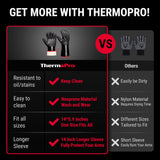 ThermoPro BBQ Gloves Oven Gloves, 932°F Heat Resistant Gloves for Cooking, 14" Waterproof Grilling Gloves for Men/Women, Non-Slip Neoprene Fire Gloves for Fire Pit BBQ Smoker Accessories ThermoPro