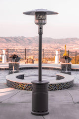 Nexgrill Sundara 92" Bronze Outdoor Patio Heater, 48,000 BTUs, 2 Wheel Transport, Electronic Ignition, Easy Tank Access, Control Knob, Propane Heater for Porch, Garden, Backyard - 920-01002 Nexgrill