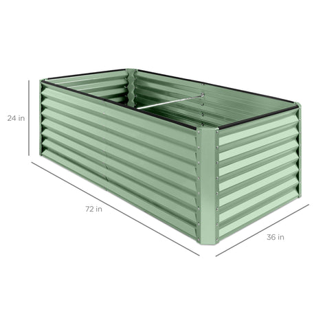 Best Choice Products 6x3x2ft Outdoor Metal Raised Garden Bed, Deep Root Box Planter for Vegetables, Flowers, Herbs, and Succulents w/ 269 Gallon Capacity - Sage Green Best Choice Products