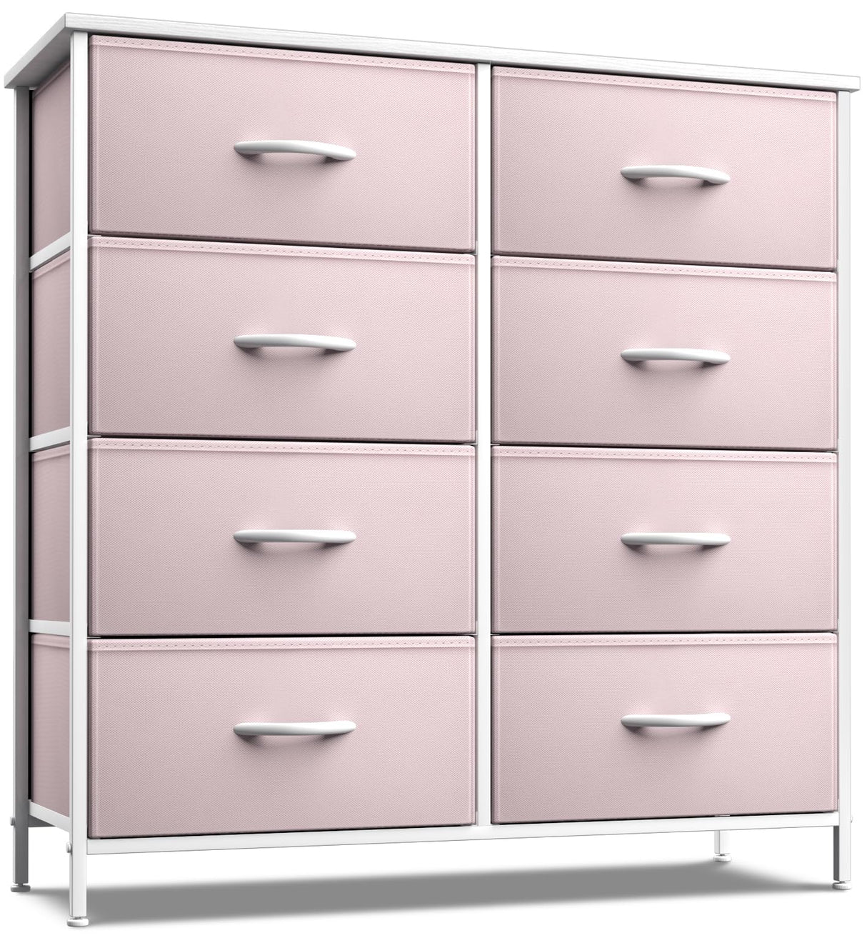 Sorbus Kids Dresser with 8 Drawers - Storage Unit Organizer Chest for Clothes - Bedroom, Kids Room, Nursery, & Closet (Pink, 31.5 x 12 x 32-8 Drawer) Sorbus