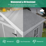 Seizeen 6x4.4ft Resin Shed with Floor, Waterproof Outdoor Plastic Garden Shed with Lockable Doors, Window & Vents, Outdoor Storage Shed for Storing Patio Furniture, Tools, Bike and Lawn Mower (Gray) Seizeen