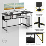 Tangkula 55 Inch Computer Desk with 4 Power Outlets & 2 USB Ports, Home Office Desk with Built in Charging Station with Switch, Computer Workstation Writing Study Desk with Storage Shelf & CPU Stand Tangkula