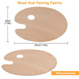 ZOEYES 20 Pack Oval-Shaped Oil Painting Palette with Thumb Hole, Wooden Art Palette for Painting (8 x 12 Inches) ZOEYES