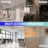 PakaLife Reception Desk with Counter, Front Desk Reception Counter Table with LED Lights, Retail Counter with Power Outlets,Drawers,Shelves, for Beauty Salon Lobby Shop Bar Checkout Office,White PakaLife