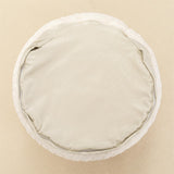 Round Pouf Ottoman 20 x 20 x 14 Inches Boho Poof Home Decor Floor Pouffe Ottoman Foot Rest for Couch Sofa Bean Bag Chairs Living Room Bedroom Cream Poofieotto