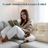 Triangular Wedge Headboard Pillow Twin Dorm for Headboard Daybeds Bunk Beds Reading Bed Rest Pillows with Side Pocket Large Bolster Backrest Cushion with Detachable Cover ,Navy Blue,39*10*20in UUluhao