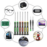 Screwdriver Set, 12 Pcs Small Screwdriver Set with Flathead Phillips Pentalobe Screwdriver In Different Sizes for iPhone PC Laptop Eyeglass Jewelry Watch QUEENTI