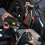 AUTIWOZ Mini Buffer Polisher 600W Rotary Polisher Machine, 6 Variable Speeds, Car Polisher with 33Pcs Polishing Kit, 75mm,100mm,140mm M14 Thread Extension Shaft for Car Detailing and Waxing AUTIWOZ
