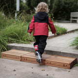 unununu Wooden Platform 3.7" Height.One Step Stool Larger 31.5" for Adults&Senior. Carbonization Porch Step,Stair Assist Indoor&Outdoor,Bedside Foot Stepper,Mobility Stepping.for Handicap,Elderly,Kids unununu