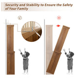 Janmer Home 71'' Tall Arched Bookshelf, Mid Century Modern Curved Bookcase with 5-Tier Storage Shelves, Freestanding Open Display Shelf for Home Office, Living Room (Walnut, 2PC) Janmer Home