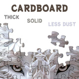 Impossible Flower Wolf Puzzles for Adults 1000 Pieces, Hard Difficult Animals White Jigsaw Puzzles, Floral Winter Wolves Art Puzzles BBOLDIN