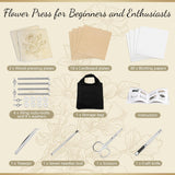 GTQYYF Large Flower Press Kit 10.8 x10.8 inches with Storage Bag,Solid Wood Flower Press Kit - DIY Arts and Craft Kit 10 -Layers, Ideal Gift for Flower & Plant Lovers GTQYYF