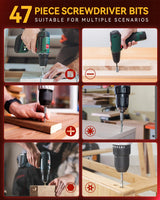 KingTool 400 Pcs Drill Bit Set - Drill Bits Screwdriver Bit Set Case with Drawer, Bit Set Designed for Various Drilling & Screw Driving Tasks for Metal, Wood, Masonry, Perfect for DIY Projects KingTool