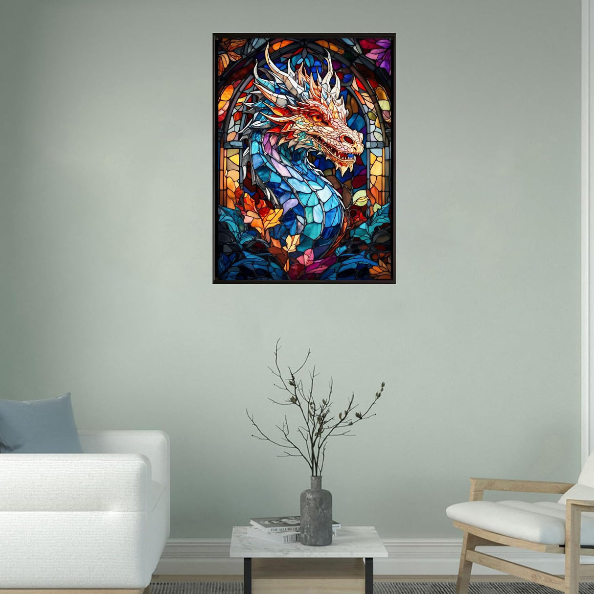 GMETNIC Dragon Diamond Painting Kits, Diamond Art Kits for Adults 5d Diamond Painting for Beginners, Wall Decor Gifts Round Diamonds Full Drill Pintura De Diamantes 12x16inch GMETNIC