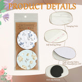 Tioncy 400 Pcs Sublimation Car Coaster Blank Set, 200 Pcs 2.76'' Blank Sublimation Coaster 100 Self Adhesive Bag 100 Sublimation Car Coaster Display Card for Thermal Sublimation DIY Craft (Brown) Tioncy