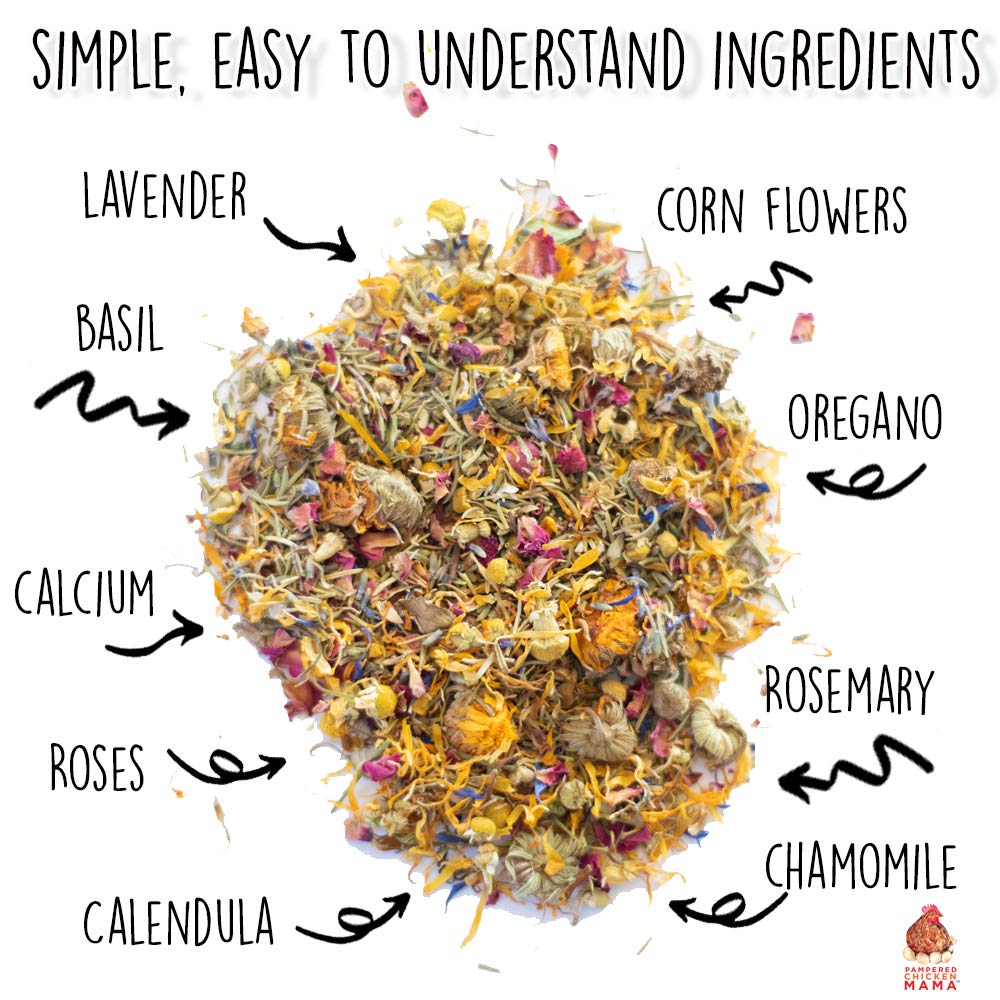 Pampered Chicken Mama Best Eggs Ever! Nesting Herbs for Chickens (10 Ounces) Calcium Supplement for Chickens | Chicken Feed Supplies, Hen Treats for Coops Pampered Chicken Mama