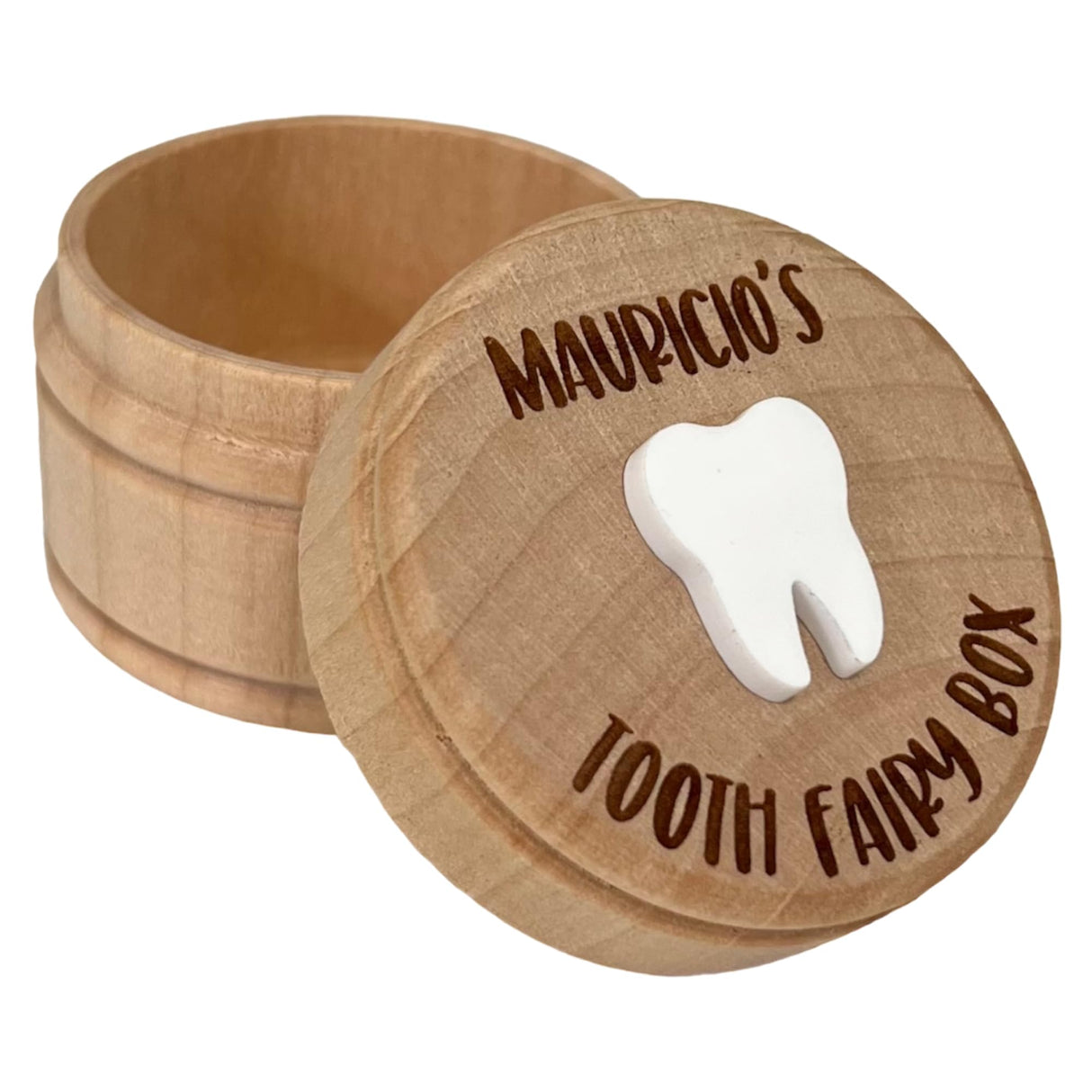 Personalized Tooth Fairy Box, Carved Wooden Box with 3D Tooth, Tooth Storage Box for Kids, Tooth Box for Kids, Tooth Keepsake Box, Custom Engraved Name Tooth Fairy Box Wintuck Home