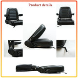 Tractor Seat,Universal Forklift Seat Adjustable Forklift Seat Black PVC Tractor Seat With Safety Belt Lawn Mower Seat (Size : A) ZSYHCX