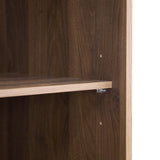 Bedroom Armoire Wardrobe Closet with Drawers Open Shelves for Clothes,Wood Wardrobe with Sliding Door High Hanging Rod (Walnut) Gagihoom