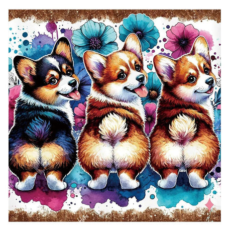 Kulvci Diamond Art Kits for Adults, Dog Diamond Painting Kits for Beginners, DIY 5D Diamond Painting with Round Gem Art Kits for Adults for Gift Home Wall Decor 12x12inch Kulvci