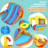 Whubefy Extra Large Inflatable Water Slide, 18X14 Ft Bounce House for 5-12, 840D+420D Oxford Fabric, Long Slide/Splash Pool/680W Blower/10 Accessories, Suitable for 10 Kids, Backyard Summer Fun Whubefy