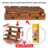 Manspdier Wooden Display Stand Wood Cupcake Stands Tool Free, Rustic Risers for Display Ideal Craft Funko Pop Shelves Table Display Stand for Vendors Wood Riser Manspdier