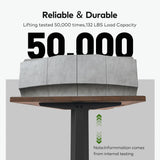 FAMISKY Electric Standing Desk, 63 x 24 Inches Height Adjustable Desk, Ergonomic Home Office Computer Workstation with Vertical Splice Board, Rustic Brown FAMISKY