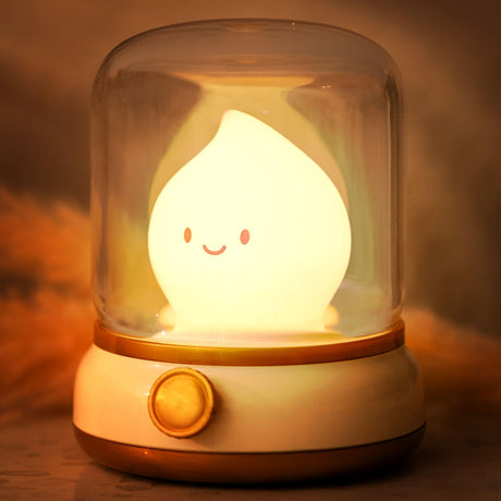 WANIDEA Cute Flameless Candles Lamp, Kids Night Light,Candle Warmer Lamp,Decor,Adjustable Dimmable Rechargeable Night Light for Kids,Girls,Teenager Bedroom WANIDEA