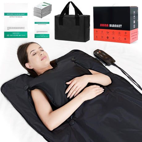 yamxun Far Infrared Sauna Blanket: Portable Sauna Blanket for Home Therapy-Infrared Blanket Sauna with 95–167 °F Temp Range yamxun