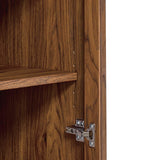 Modway Tessa Arched 71" Tall Storage Display Cabinet in Walnut Wood Grain Modway