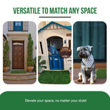 MAYSHINE Artificial Grass Door Mat - for Entryway Indoor/Outdoor Green Turf Rug, Perfect for Dog Potty Training and Multi-Purpose Use 29.5x17inches MAYSHINE